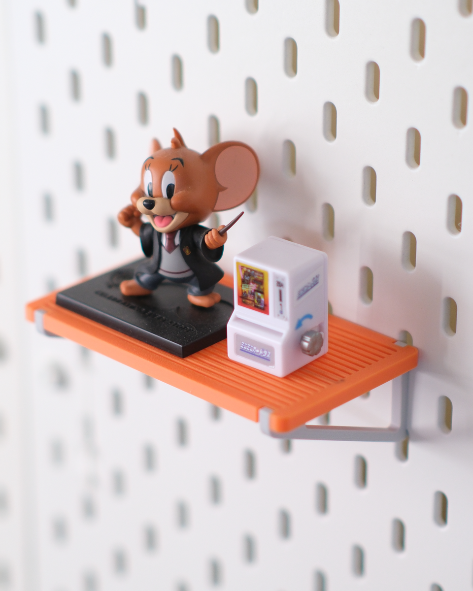 Ikea Skadis Minimal Toy Display Shelf – Snap‑on Pegboard Shelf For Mini Figures - thumbnail 5
